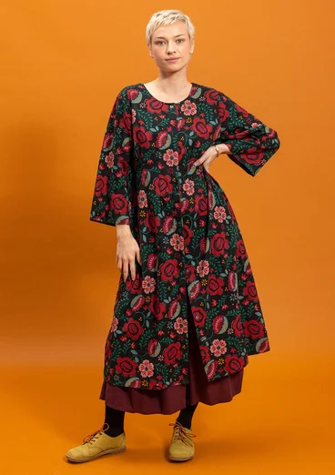 Woven dress "Cleo" in organic cotton - black