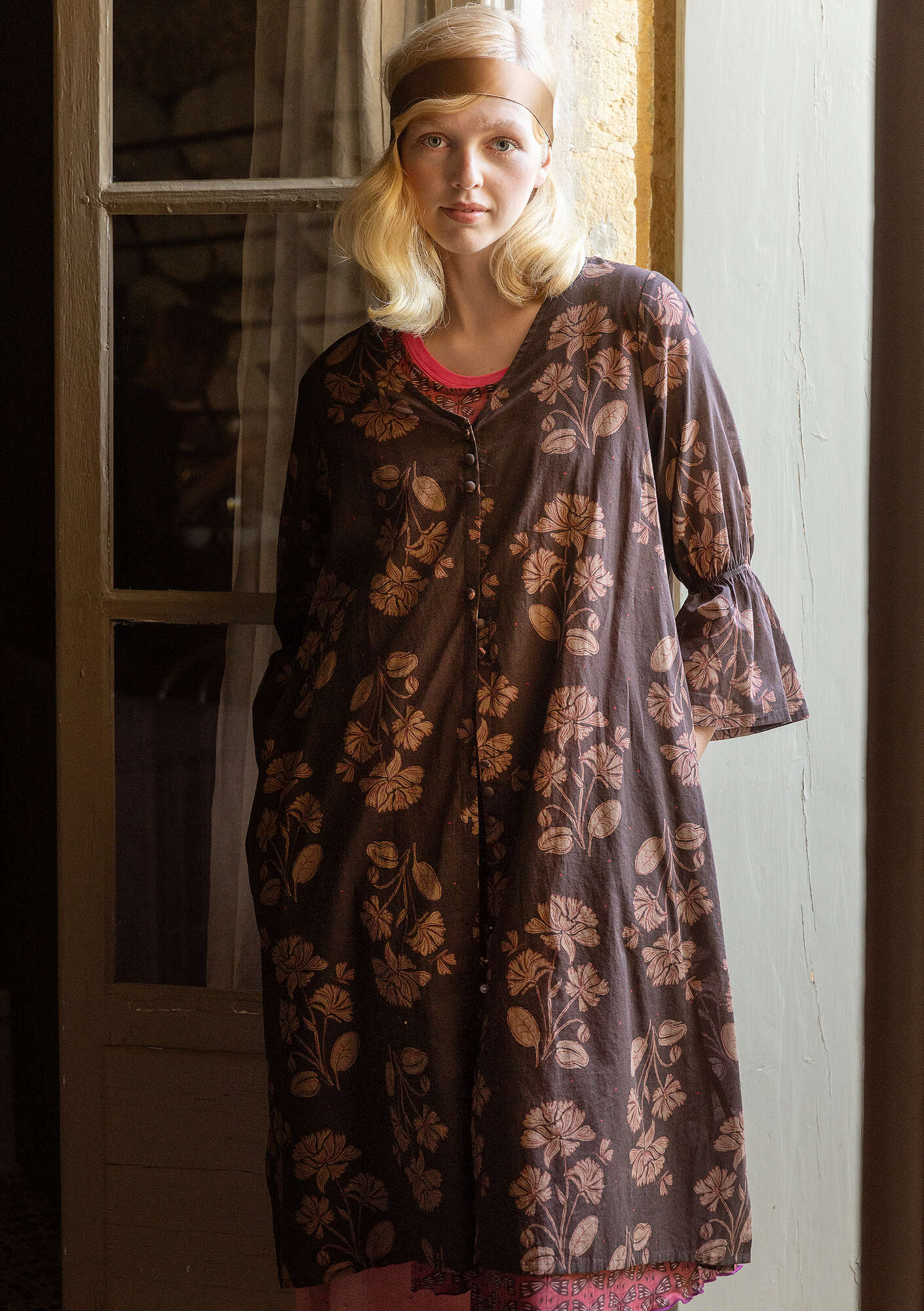 Meadow woven dress in organic cotton gudrunsjoden.com