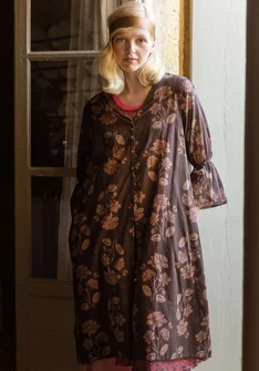 Webkleid „Meadow“ aus Bio-Baumwolle - dunkelerde