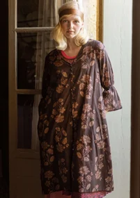 Webkleid „Meadow“ aus Bio-Baumwolle - dunkelerde