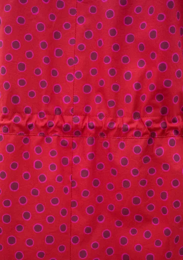 Parka "Lucy" en coton biologique tissé - cranberry/motif