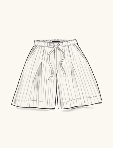 Woven linen shorts - svart