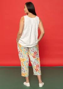 “Eva” organic cotton jersey tank top - light ecru