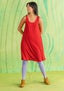 “Tilde” sleeveless jersey dress in lyocell/spandex bright red/patterned thumbnail
