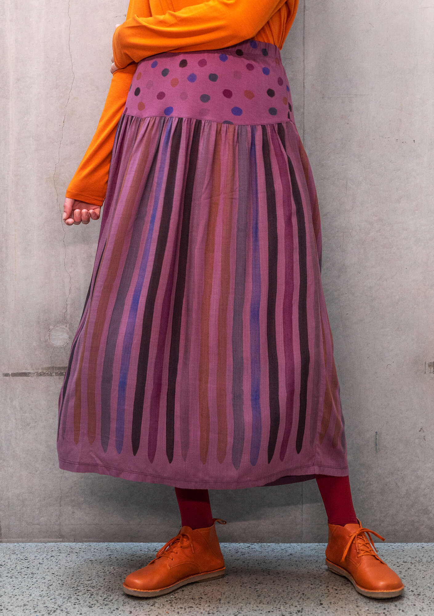 “Siena” skirt in modal heather thumbnail