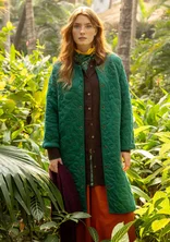 “Galapagos” organic cotton jersey jacket - bottle green