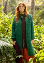 “Galapagos” organic cotton jersey jacket - bottle green