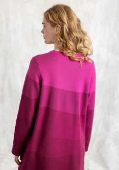 “Siv” recycled/organic cotton knit tunic - red cabbage