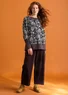 Corduroy pants in organic cotton/spandex (dark aubergine M)
