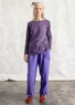 Organic cotton/elastane jersey trousers (amethyst XS)