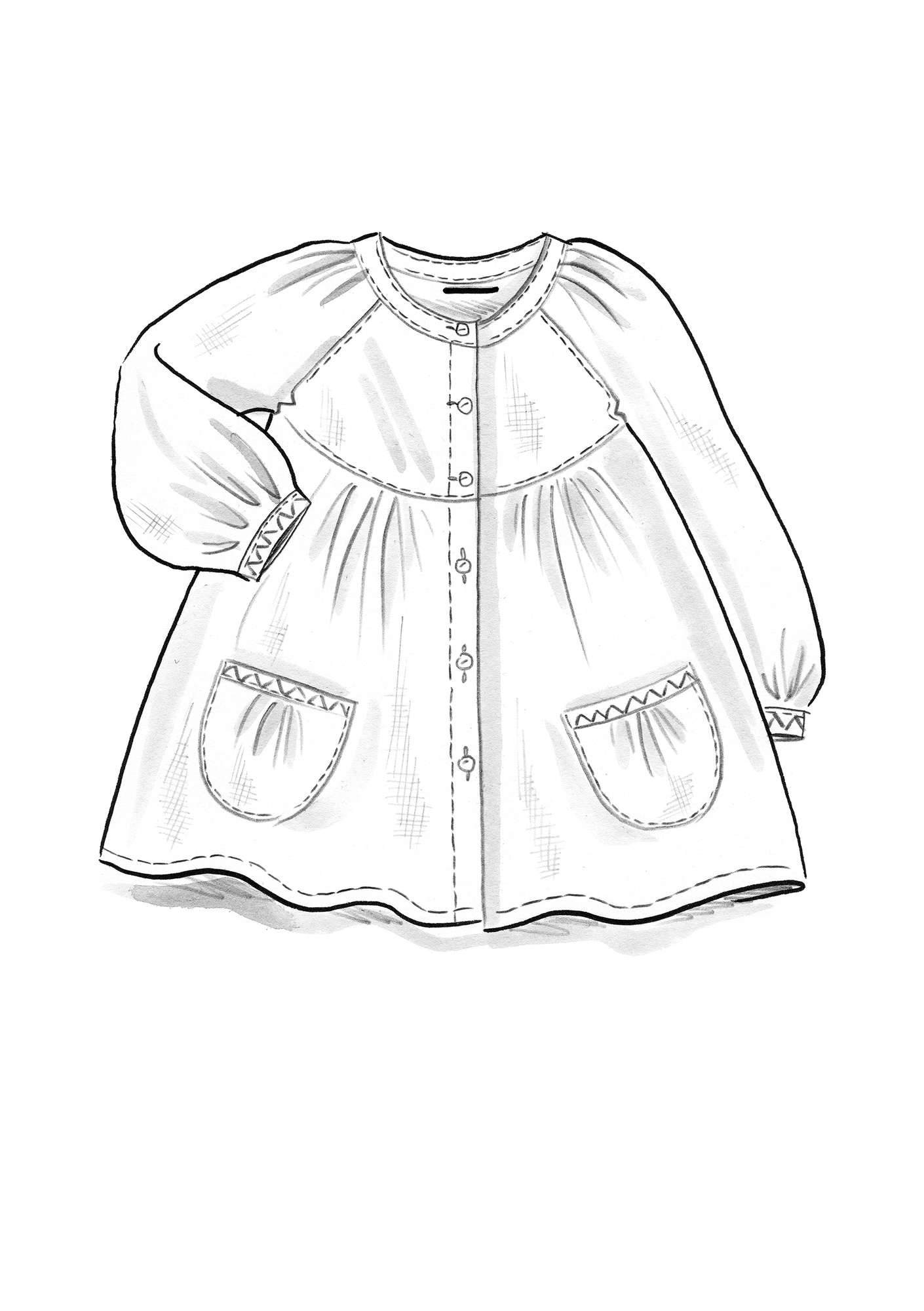 “Amber” linen smock blouse mint