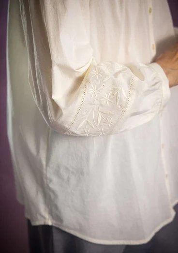 Bluse „Love“ aus Bio-Baumwolle - vanille