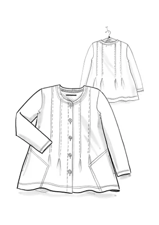 Jerseycardigan i økologisk bomuld - sort