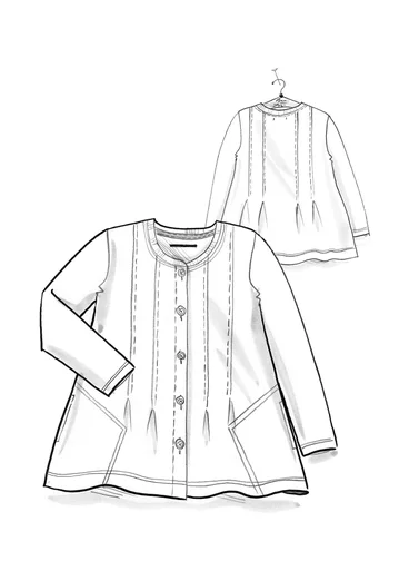 Jerseycardigan i økologisk bomuld - sort
