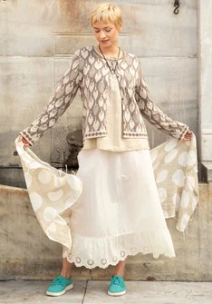 Gilet "Lale" en coton bio/recyclé - terre clair