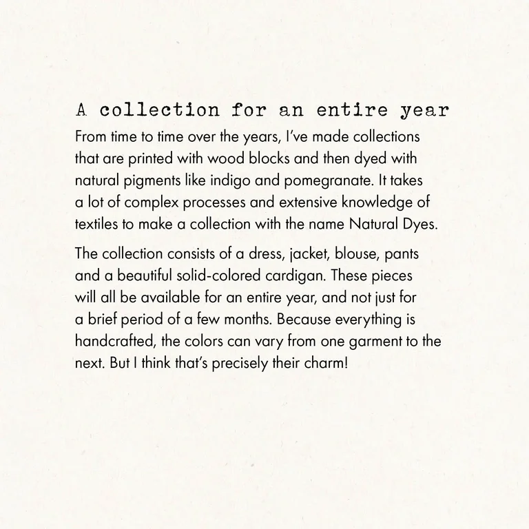 A collage with three different images; one of Gudrun and a woman holding a block printed cloth. An image of a woman standing in the countryside wearing clothes from Gudrun Sjödén and an image of colourful houses on a mountainside.