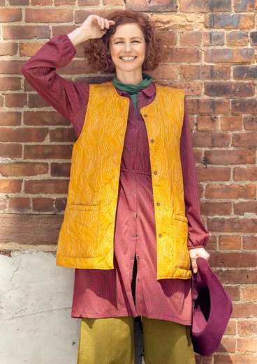 “Madison” parka in organic cotton with a removable vest - beetroot