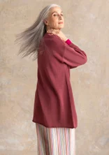 Striktunika i genanvendt bomuld - dunkelrød