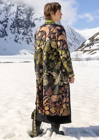 Lang cardigan "Tanana" i bomuld/lyocell - sort