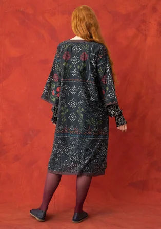 Robe "Cassiopeia" en tissu de coton biologique/soie - gris cendré foncé