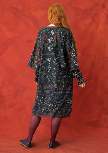 Robe "Cassiopeia" en tissu de coton biologique/soie - gris cendré foncé