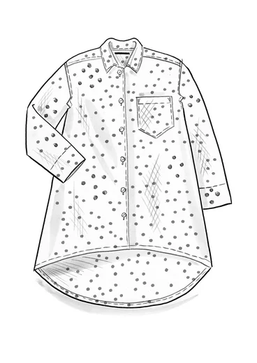 “Olivia” woven organic cotton shirt - cerise/patterned