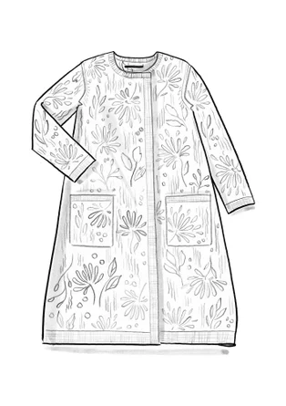 “Niwa” pointelle coatigan in a blend of organic and recycled cotton - natural