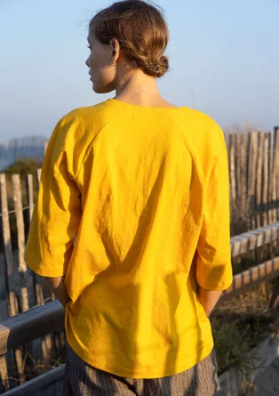 Organic cotton/linen jersey top - dandelion
