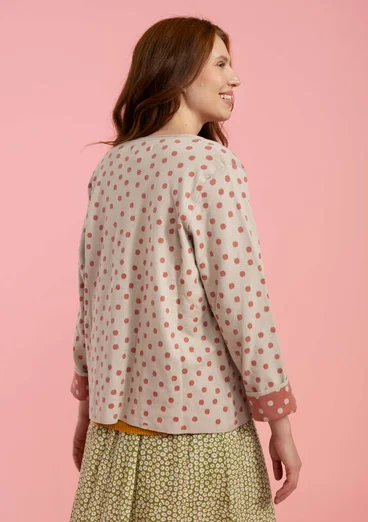 Dotted organic cotton cardigan - natural
