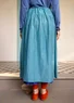 “Paris” woven skirt in organic cotton/silk (turquoise L)