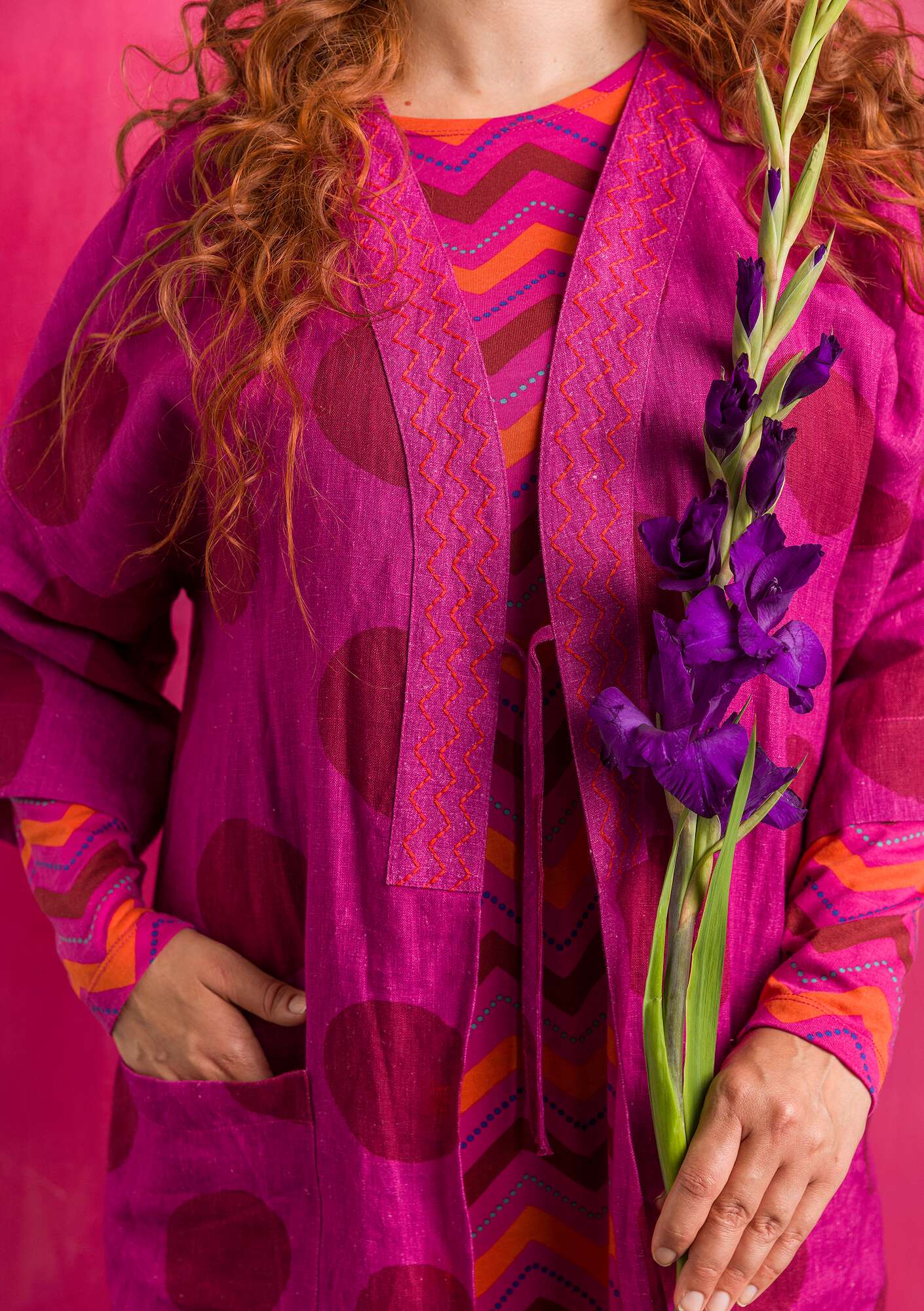 Moon robe in linen