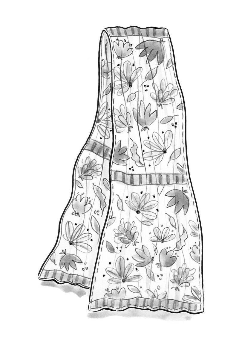 Tørklæde  Jasmine  i økologisk bomuld brillantblå