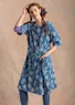 Robe "Corallo" en jersey de coton biologique (bleu lin S)