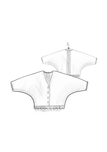 Gilet "Pauline" en coton biologique/recyclé - figue