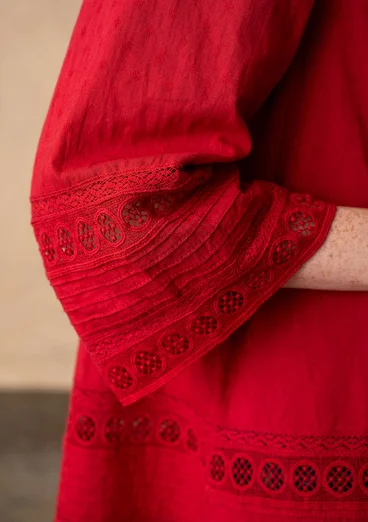 “Haiku” tunic in organic cotton - cherry
