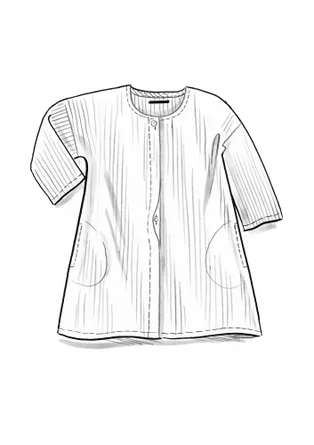 Vevd bluse «Alva» i lin - kobber/stripete