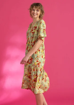 “Sommaräng” woven organic cotton/modal dress - pistachio