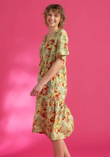 “Sommaräng” woven organic cotton/modal dress - pistachio