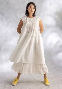 “Pezenas” woven organic cotton dress - ecru