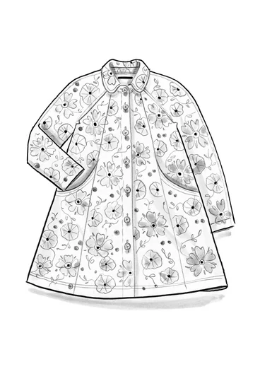 Kåpe «Cress» i økologisk bomull - henna