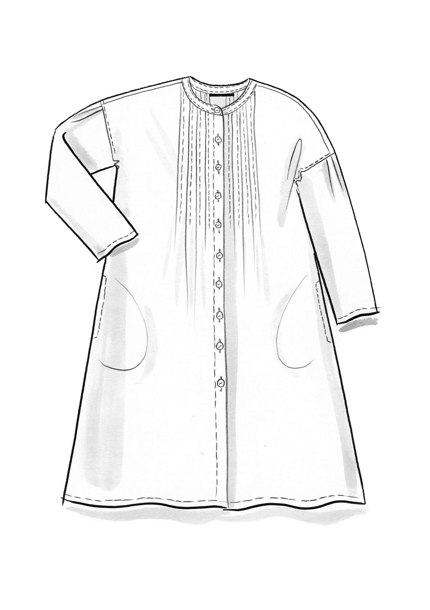 Kleid „Serafina“ aus Öko-Baumwollgewebe masala