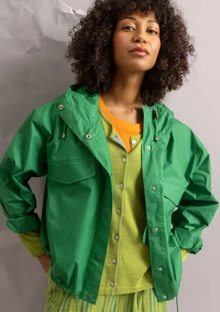 Jacke aus Bio-Baumwollgewebe - basilikum