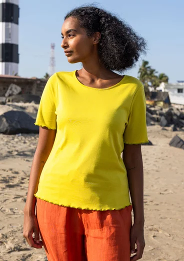 Shirt „Drop“ aus Bio-Baumwolle - dijonsenf