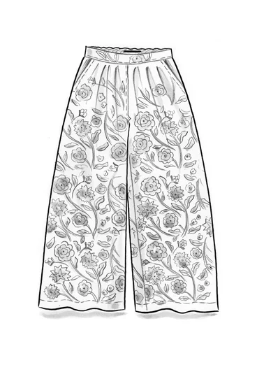 Pantalon tissé "Moonlight" en viscose/lin - rouge vif