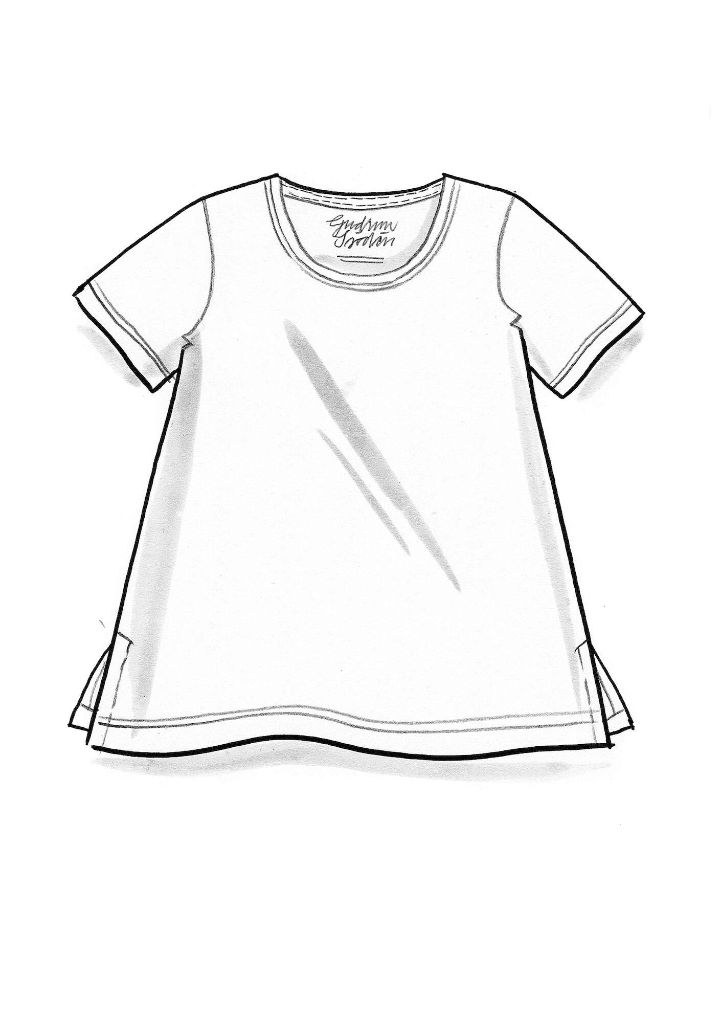 T-shirt  Oriana  van biologisch katoen/modal zwart
