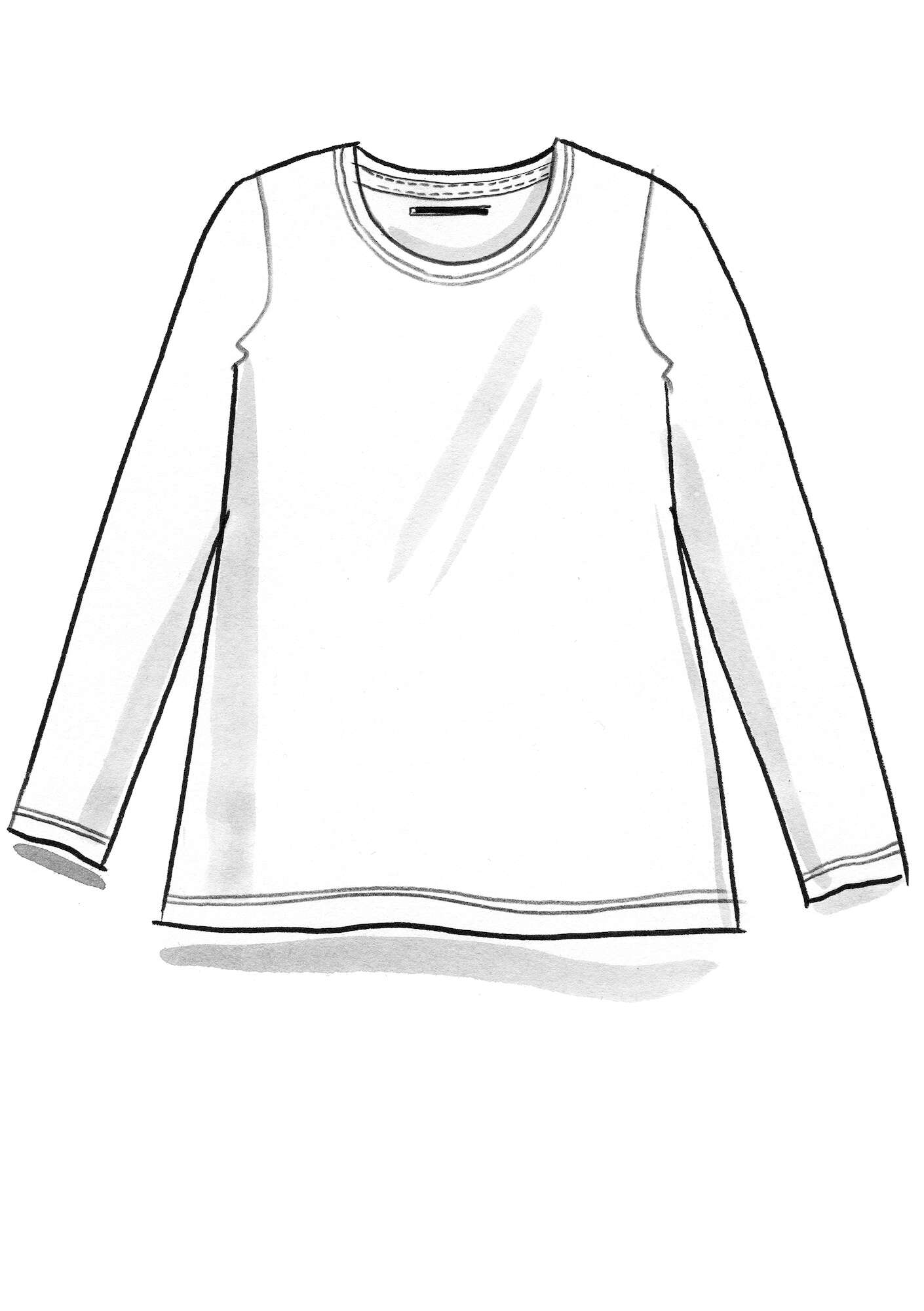 “Hi” lyocell/elastane jersey top