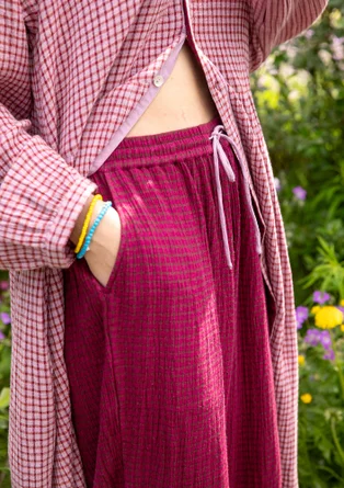 Pantalon "Ottilia" en coton biologique tissé - raisin