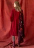 Robe "Fyrverkeri" en velours de coton biologique/polyester recyclé (grenade XS)