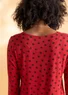 Jerseyshirt „Pearl“ aus Lyocell/Elasthan (preiselbeere-gemustert XS)