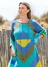 Strickkleid „Cape“ aus Bio-Baumwolle (leinenblau S)